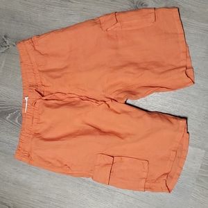 Onia orange linen cargo short men size M